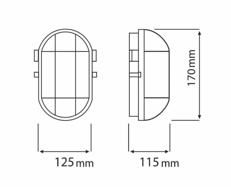 Outdoor Oval Round Bulkhead Outside Wall Light Security Exterior Lamp Garden