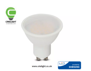5W GU10 SMOOTH PLASTIC SPOTLIGHT SAMSUNG CHIP 6400K 110'D
