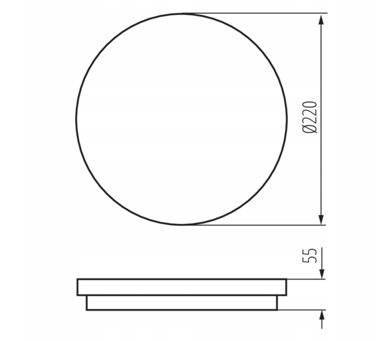 Bulkhead IP54 Outdoor Wall Ceiling Mounted 18W LED Round 1550lm