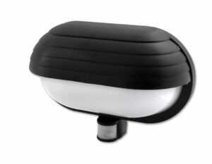 Weatherproof Bulkhead Light with PIR - Black