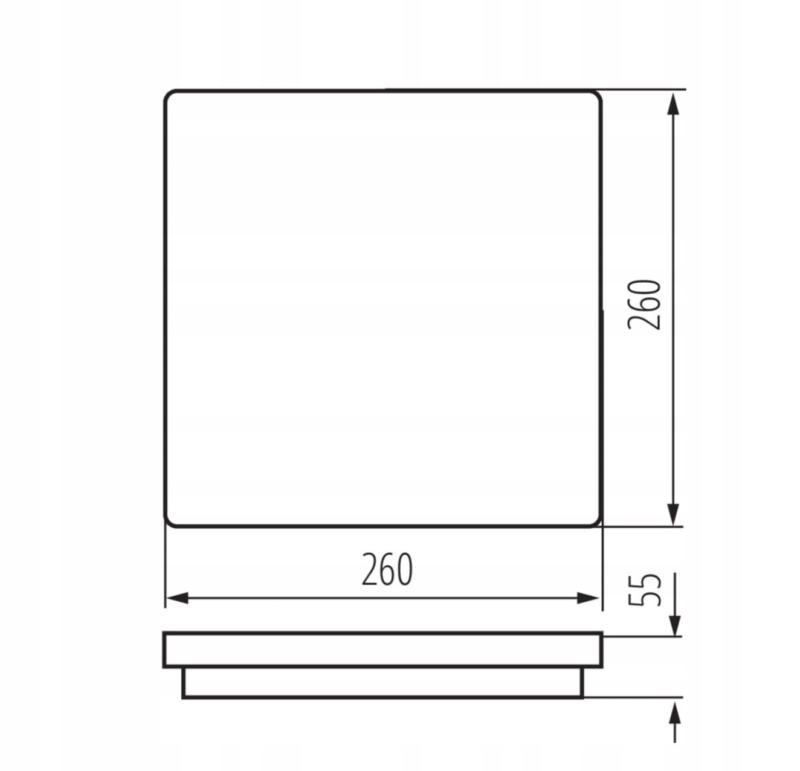 24W LED Ceiling Wall Mounted IP54 Outdoor Garden WHITE – SQUARE