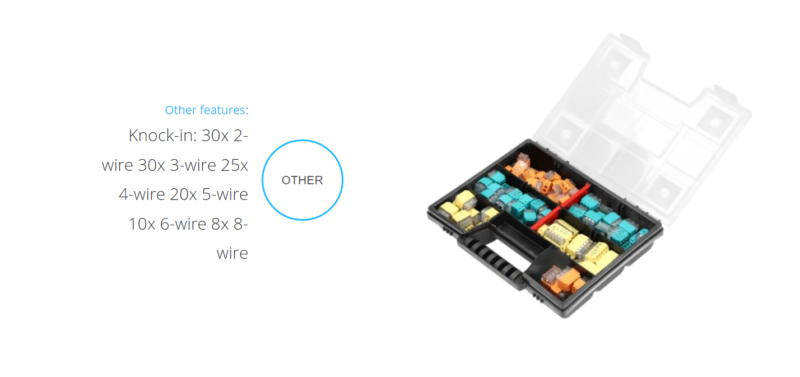 HOUSE - Set of installation push-in connectors in a box.