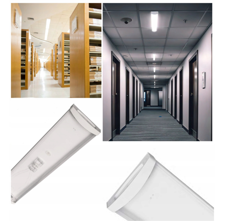 2x18W Linear LED luminaire IP54 4Fft 120cm