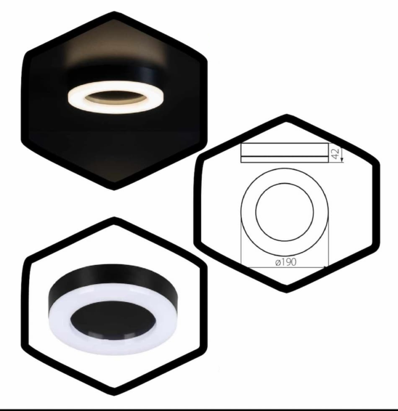 Circular 15W LED Outdoor Bulkhead Light IP65