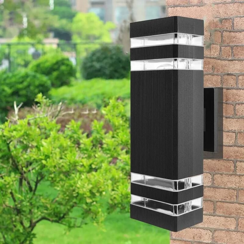 2 Way Outdoor Feature Wall Light Lantern Up Down for GU10 LED IP65 - Dark Grey(RAL7021)