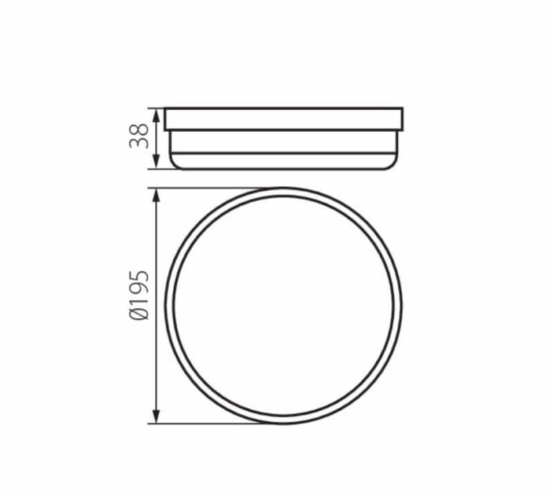 18W Ceiling-mounted LED light fitting