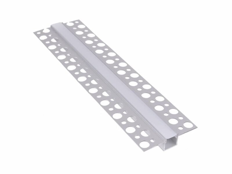 1M PROFILE FOR LED STRIPS, RECESSED INTO PLASTERBOARD - ALUMINIUM