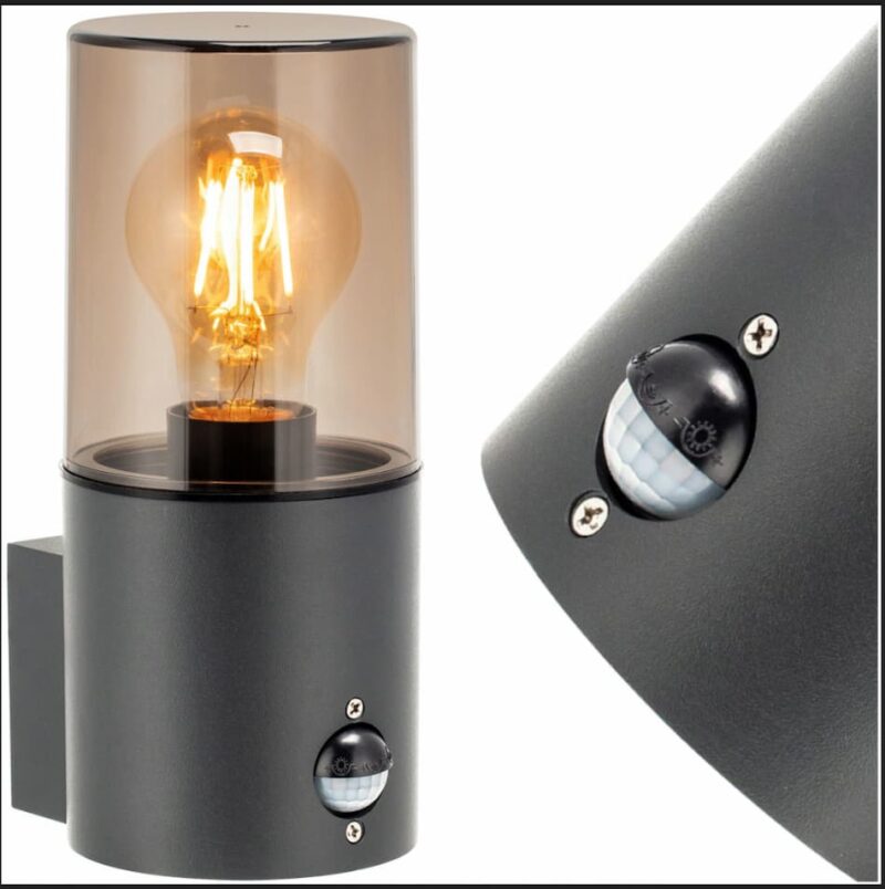 Outdoor Motion Sensor Wall Light, Garden Sconce E27 IP54