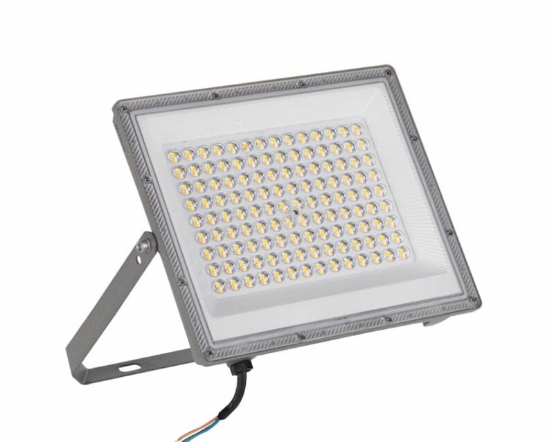 100W CCT LED Security Floodlight, 8500-10800lm, 220-240V, High Qualit - Grey