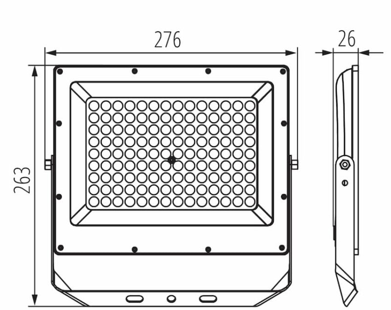 100W CCT LED Security Floodlight, 8500-10800lm, 220-240V, High Qualit - Grey