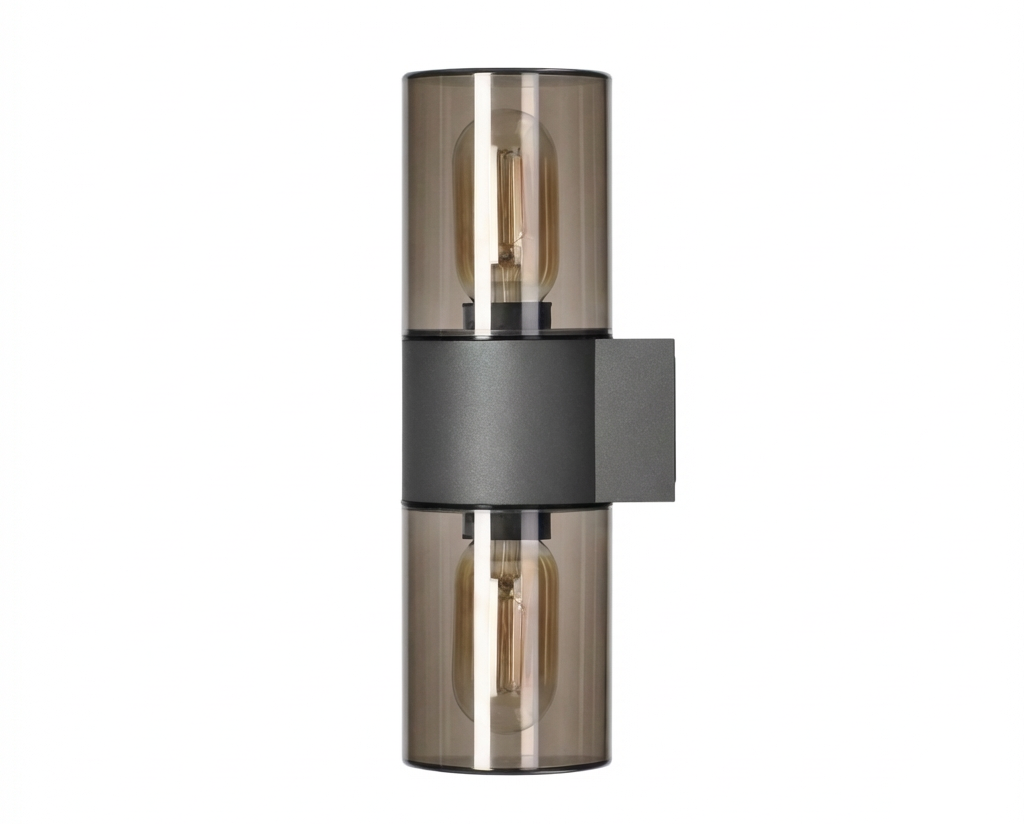 Exterior Up & Down Wall Light in Anthracite - Modern Aluminium Outdoor Lighting