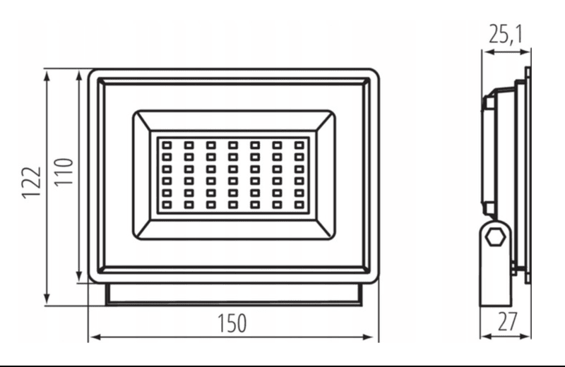 Kanlux 30W LED Floodlight IP65 – Industrial Black Lighting